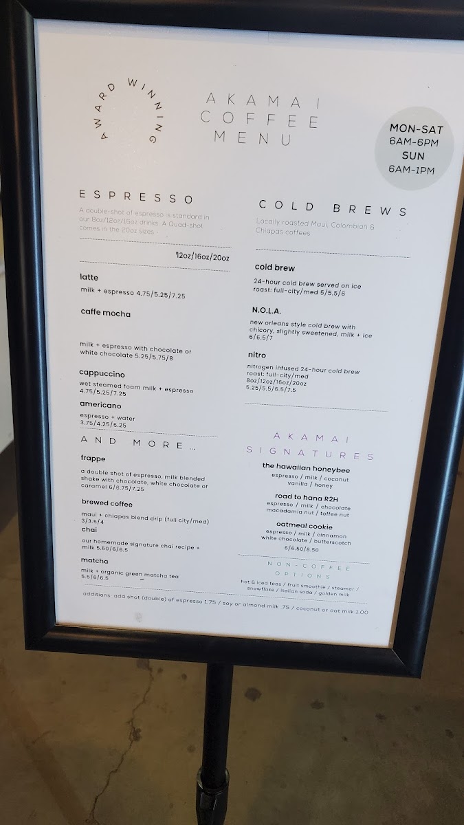 Akamai Coffee Co. Menu - Image 5