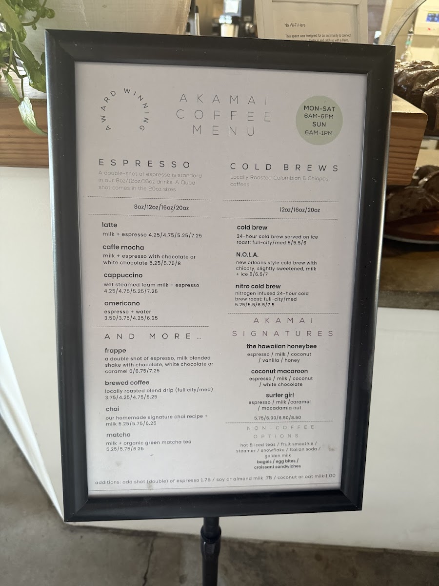 Akamai Coffee Co. Menu - Image 6